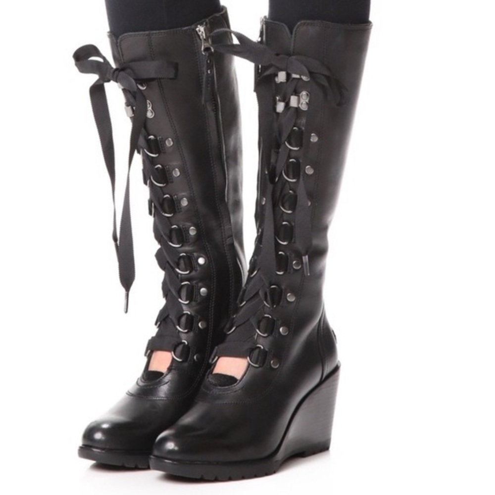 SOREL After dark wedge waterproof boots black 7.5